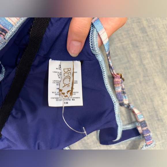 BECCA South Coast Arabella Metallic
Asymmetric One-Piece Swimsuit NWOT S… - Picture 4 of 5